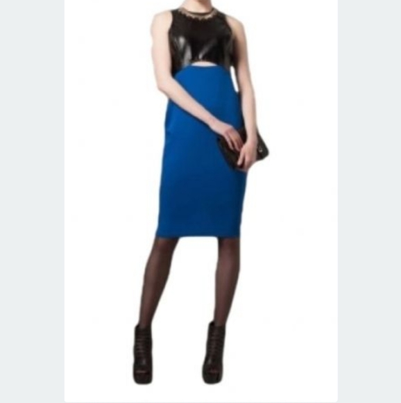 River Island Blue Black  Bodycon Dress - Picture 3 of 11